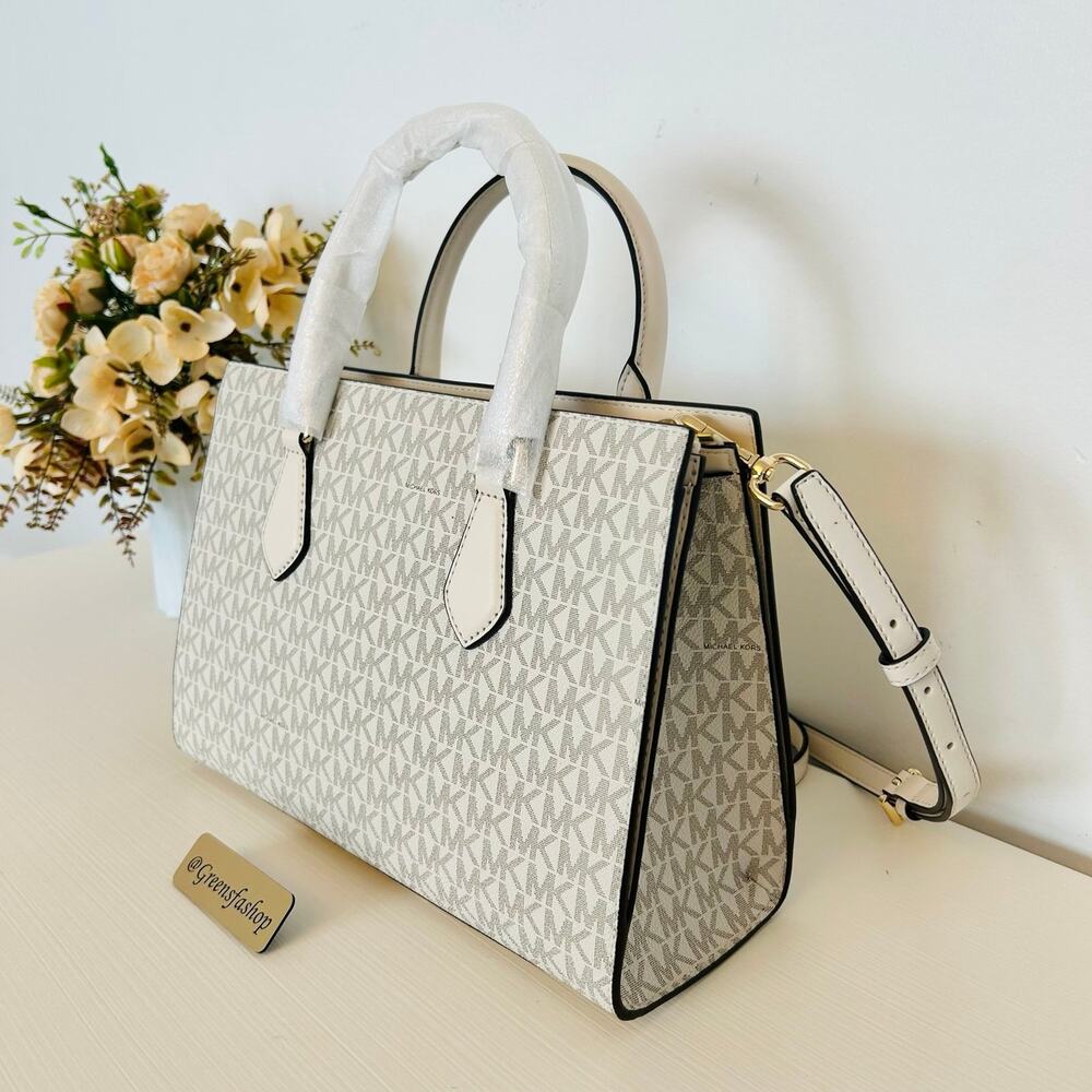 Michael kors purse & wallet Sheila Medium Satchel LT Cream - Picture 5 of 11